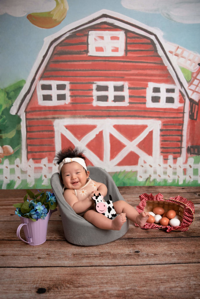 Farm cow baby theme for 100 days girl