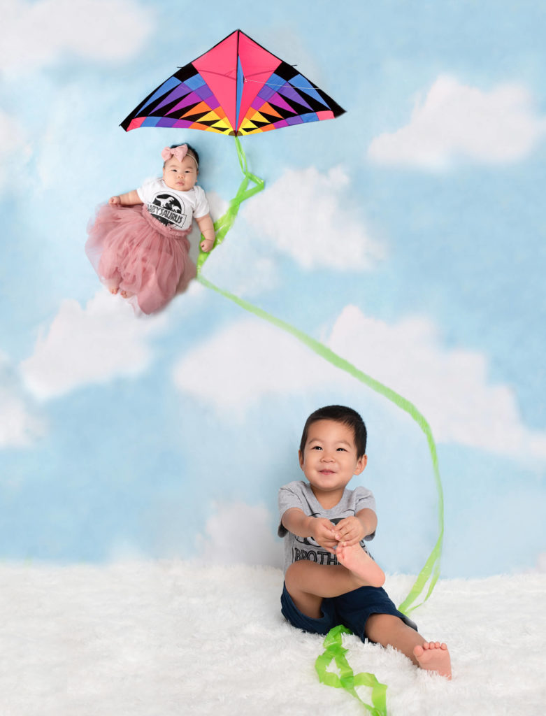 100 Days Flying Kite Sibling Composite